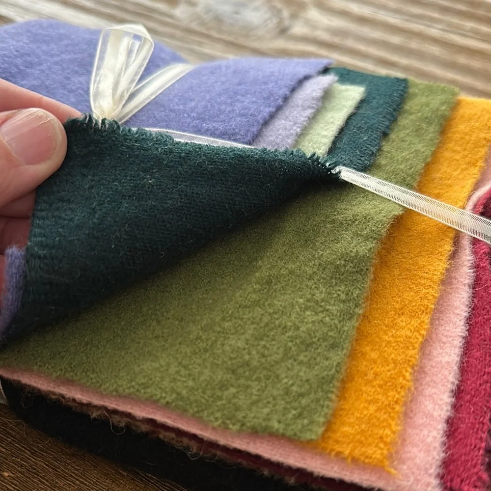 Folk Floral Wool Cottagecore Purse Set New - Picture 9 of 16